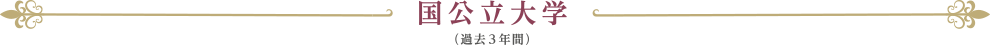 国公立大学（過去3年間）