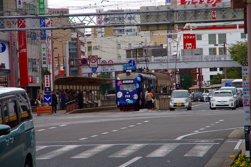 高知市街地の路面電車